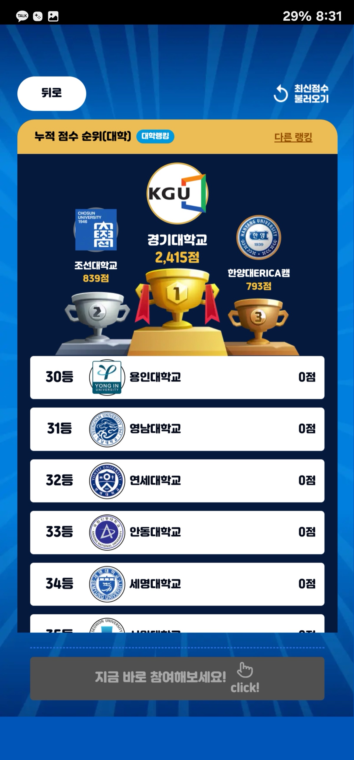 대학 랭킹
